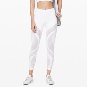 Lululemon Wunder Under Tight 25" Lace White Size 6